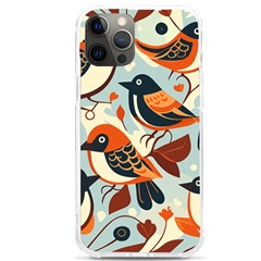 Vintage Birds Pattern Iphone 12 Pro Max Tpu Uv Print Case by Valentinaart