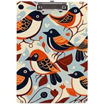 Vintage Birds pattern A4 Acrylic Clipboard Front