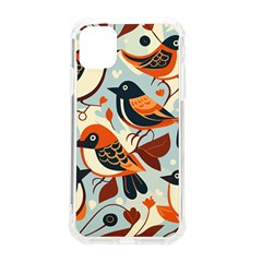 Vintage Birds Pattern Iphone 11 Tpu Uv Print Case by Valentinaart