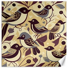 Vintage Birds Pattern Canvas 16  X 16  by Valentinaart