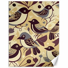 Vintage Birds Pattern Canvas 18  X 24  by Valentinaart