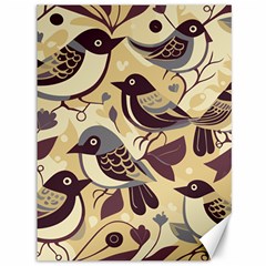 Vintage Birds Pattern Canvas 36  X 48  by Valentinaart