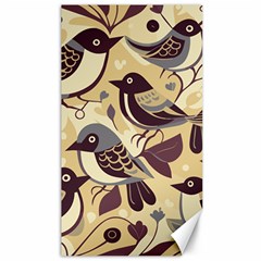 Vintage Birds Pattern Canvas 40  X 72  by Valentinaart