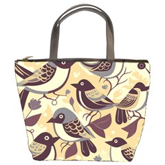 Vintage Birds Pattern Bucket Bag by Valentinaart