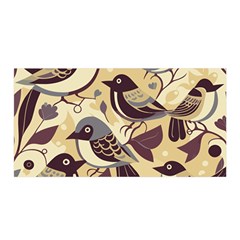 Vintage Birds Pattern Satin Wrap 35  X 70  by Valentinaart