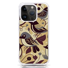 Vintage Birds Pattern Iphone 14 Pro Tpu Uv Print Case by Valentinaart