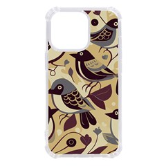 Vintage Birds Pattern Iphone 13 Pro Tpu Uv Print Case