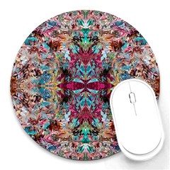 Blended Arabesque Round Mousepad by kaleidomarblingart