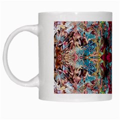 Blended Arabesque White Mug by kaleidomarblingart