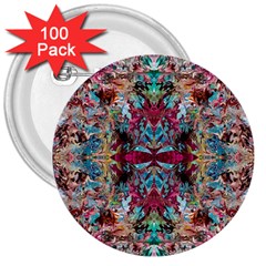 Blended Arabesque 3  Buttons (100 Pack)  by kaleidomarblingart