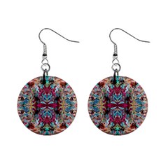 Blended Arabesque Mini Button Earrings by kaleidomarblingart