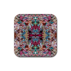 Blended Arabesque Rubber Coaster (square) by kaleidomarblingart