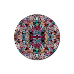 Blended Arabesque Rubber Round Coaster (4 Pack) by kaleidomarblingart