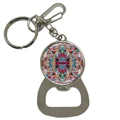 Blended Arabesque Bottle Opener Key Chain by kaleidomarblingart