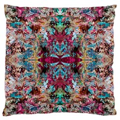 Blended Arabesque Large Cushion Case (one Side) by kaleidomarblingart