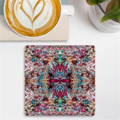 Blended Arabesque Uv Print Square Tile Coaster  by kaleidomarblingart