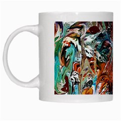 Pour Blend  White Mug by kaleidomarblingart