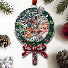 Pour Blend  Metal X mas Lollipop With Crystal Ornament