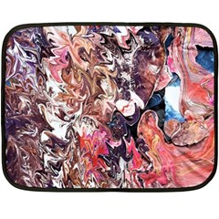 Pour Skin  Two Sides Fleece Blanket (mini) by kaleidomarblingart