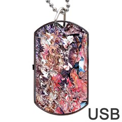 Pour Skin  Dog Tag Usb Flash (one Side) by kaleidomarblingart