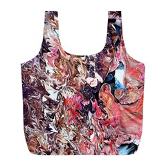 Pour Skin  Full Print Recycle Bag (l) by kaleidomarblingart