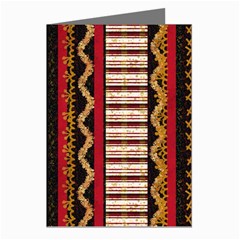 Textile Pattern Abstract Fabric Greeting Cards (pkg Of 8) by pakminggu