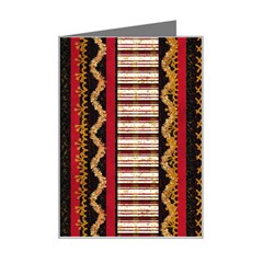 Textile Pattern Abstract Fabric Mini Greeting Card by pakminggu