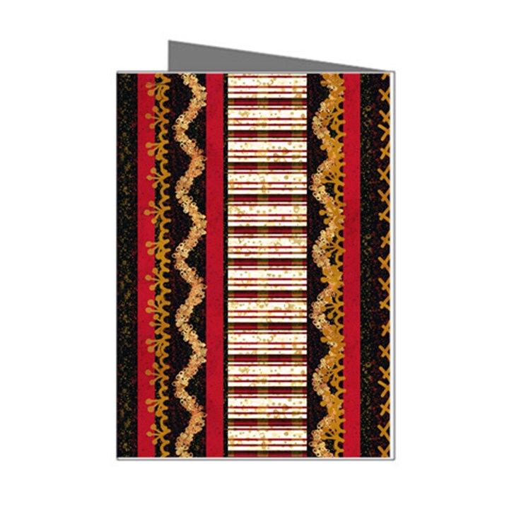 Textile Pattern Abstract Fabric Mini Greeting Cards (Pkg of 8)