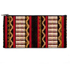 Textile Pattern Abstract Fabric Pencil Case by pakminggu