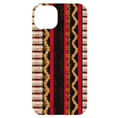 Textile Pattern Abstract Fabric Iphone 14 Plus Black Uv Print Case by pakminggu