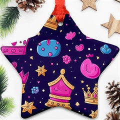 Pattern Royal Crowns Ornament (star) by pakminggu