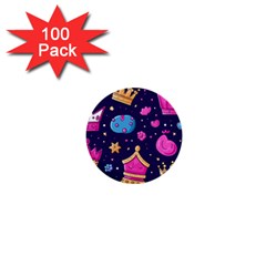 Pattern Royal Crowns 1  Mini Buttons (100 Pack)  by pakminggu