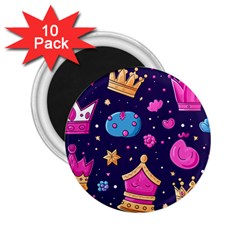 Pattern Royal Crowns 2 25  Magnets (10 Pack)  by pakminggu