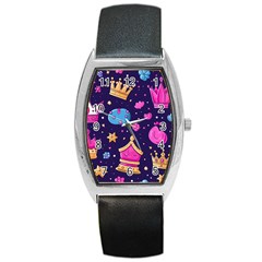 Pattern Royal Crowns Barrel Style Metal Watch by pakminggu