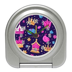 Pattern Royal Crowns Travel Alarm Clock by pakminggu