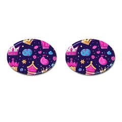 Pattern Royal Crowns Cufflinks (oval) by pakminggu