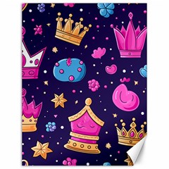 Pattern Royal Crowns Canvas 12  X 16  by pakminggu