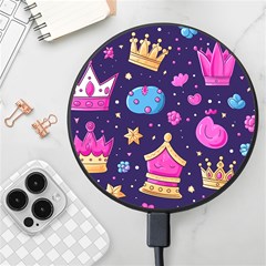 Pattern Royal Crowns Wireless Fast Charger(black) by pakminggu