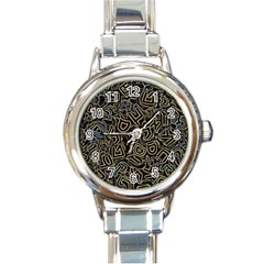 Pattern Abstract Runes Graphic Round Italian Charm Watch by pakminggu