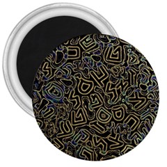 Pattern Abstract Runes Graphic 3  Magnets by pakminggu