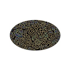 Pattern Abstract Runes Graphic Sticker Oval (10 Pack) by pakminggu