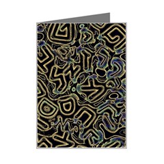 Pattern Abstract Runes Graphic Mini Greeting Card by pakminggu