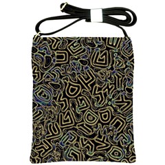 Pattern Abstract Runes Graphic Shoulder Sling Bag by pakminggu