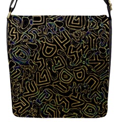 Pattern Abstract Runes Graphic Flap Closure Messenger Bag (s) by pakminggu