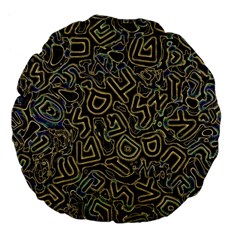 Pattern Abstract Runes Graphic Large 18  Premium Flano Round Cushions by pakminggu