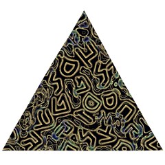 Pattern Abstract Runes Graphic Wooden Puzzle Triangle by pakminggu