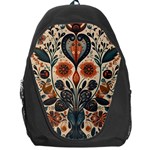 Flower Leaves Floral Backpack Bag Front