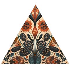 Flower Leaves Floral Wooden Puzzle Triangle by pakminggu