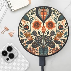 Flower Leaves Floral Wireless Fast Charger(black) by pakminggu