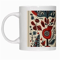 Flowers Leaves Floral White Mug by pakminggu